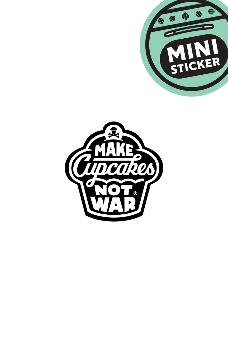 MINI STICKER - Make Cupcakes Not War