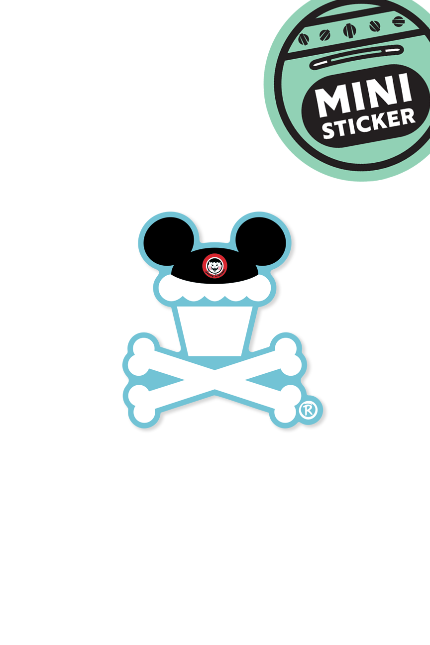 MINI STICKER - Cupketeer Crossbones