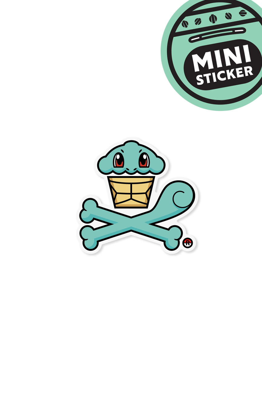 MINI STICKER - Turtle Treat Crossbones