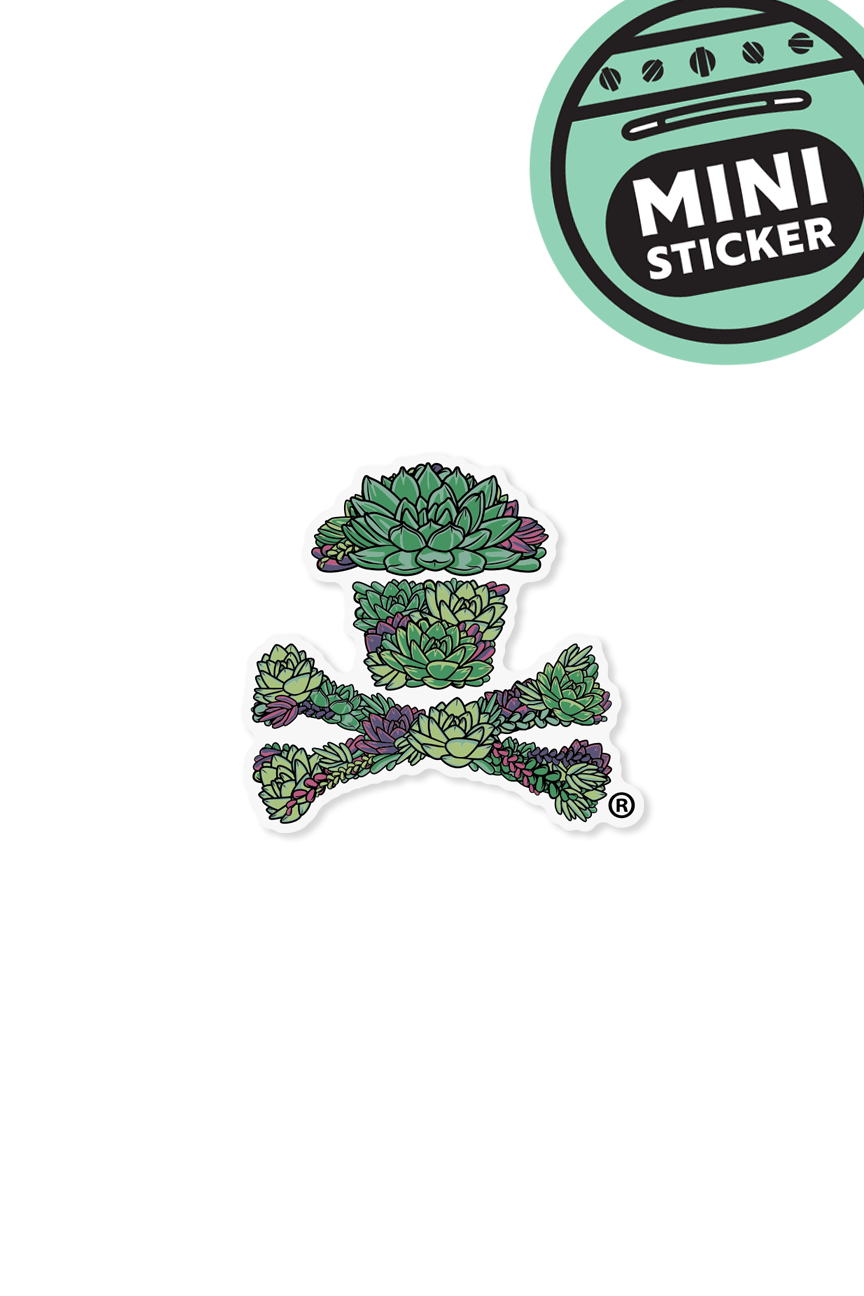 MINI STICKER - Succulent Crossbones