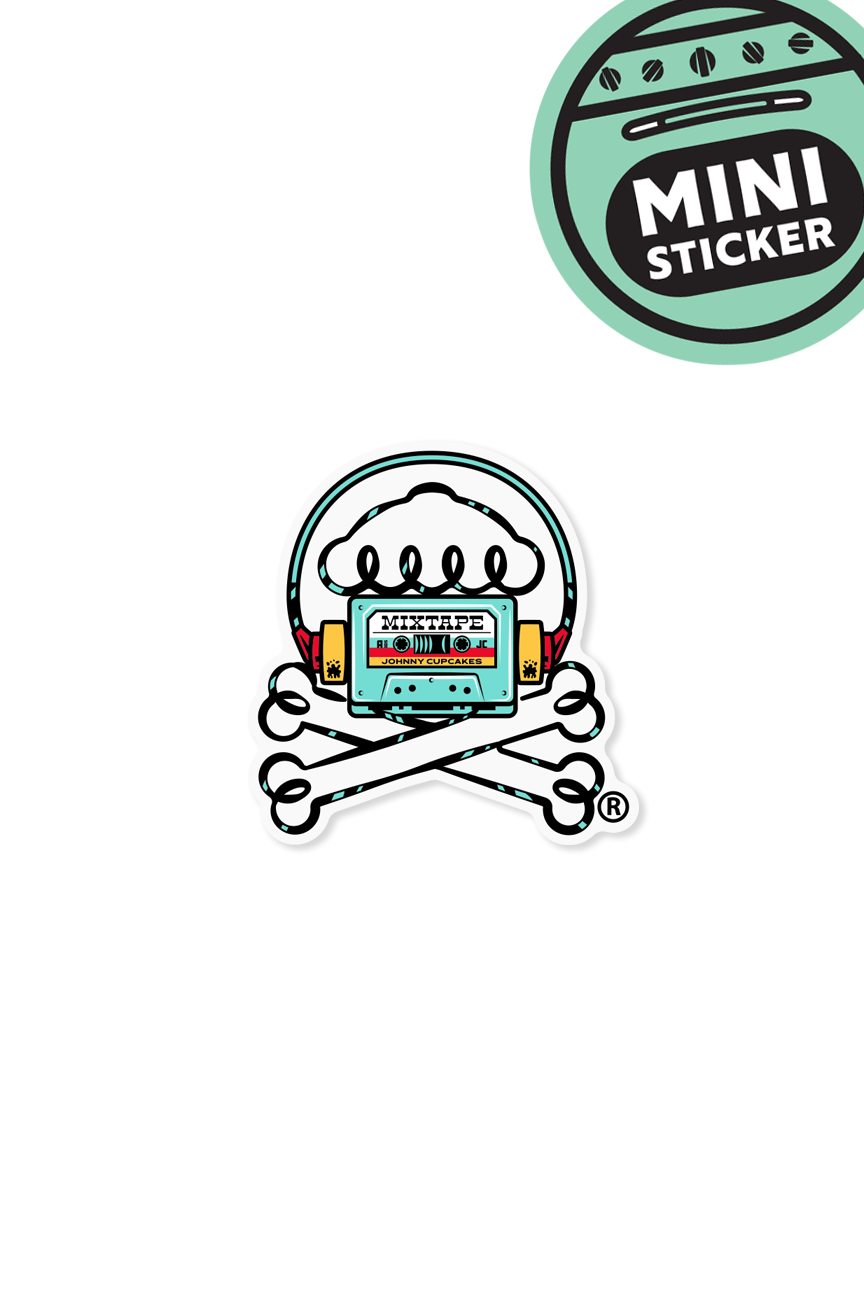 MINI STICKER - Cassette Cakes Crossbones