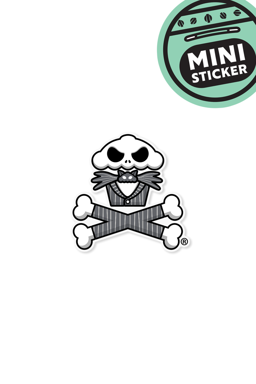 MINI STICKER - Pumpkin King Crossbones
