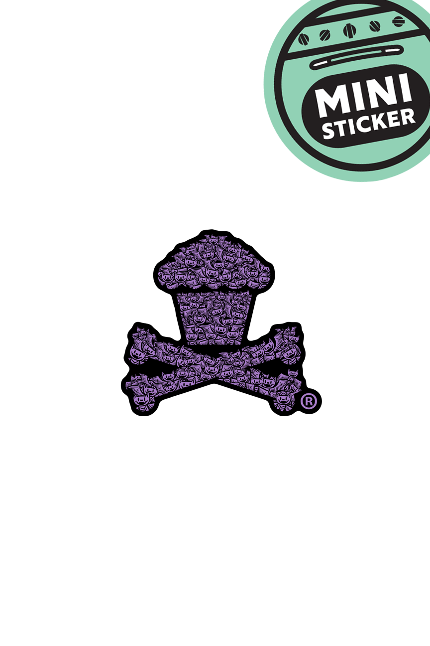 MINI STICKER - Bat Crossbones