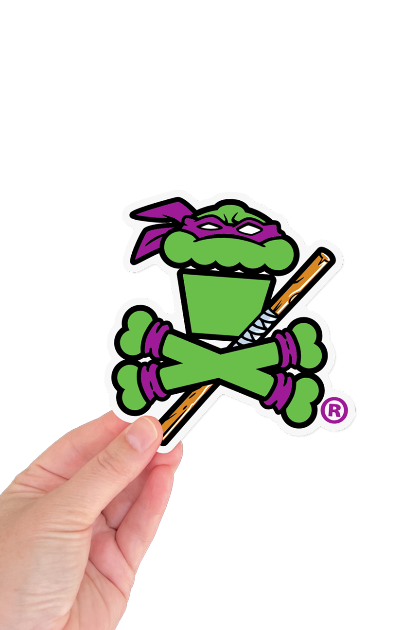 STICKER - Purple Bō Staff Crossbones