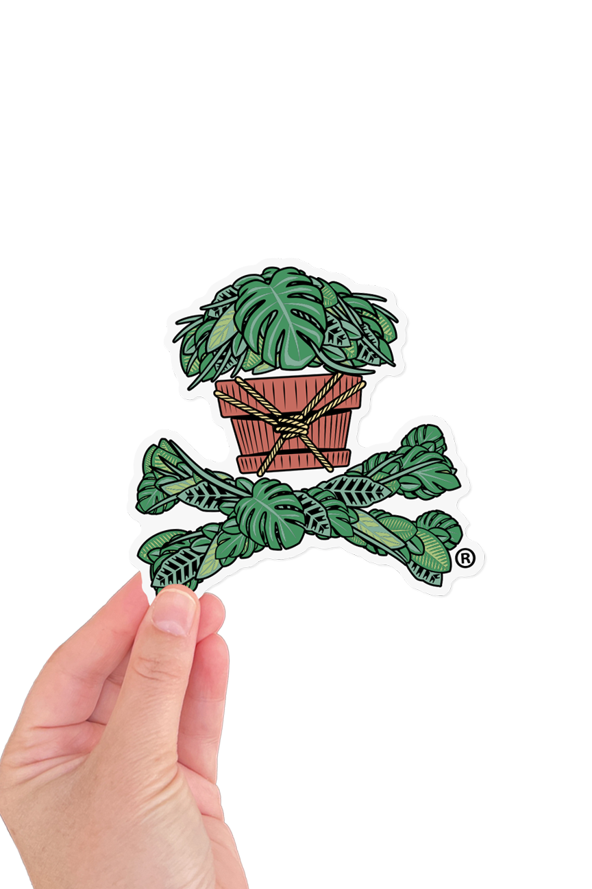 STICKER - Houseplant Crossbones