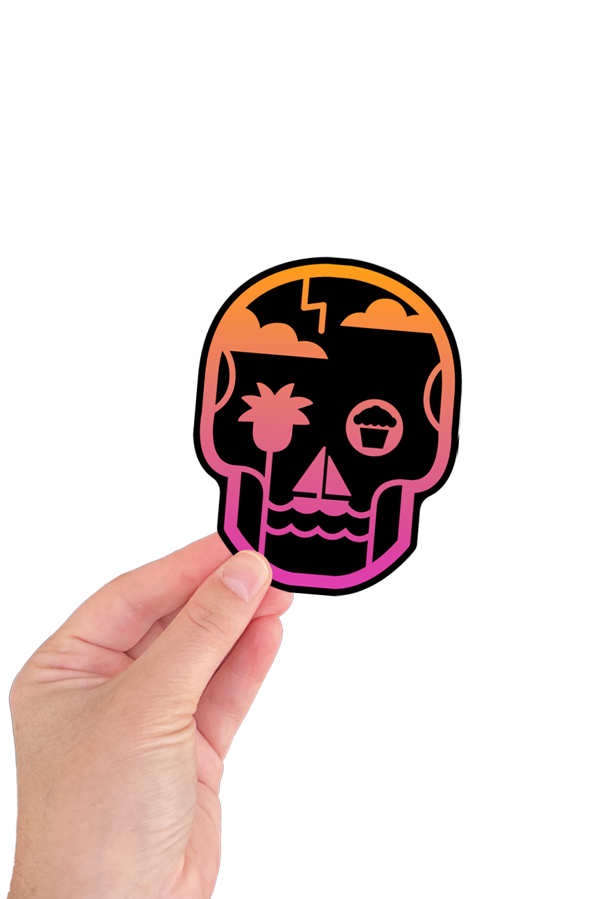 STICKER - Summer Skull