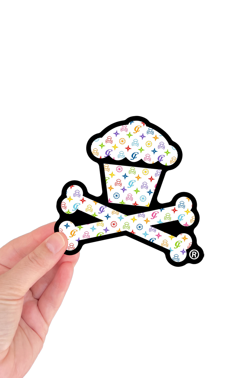 STICKER - Colorful Chewy Crouton Crossbones