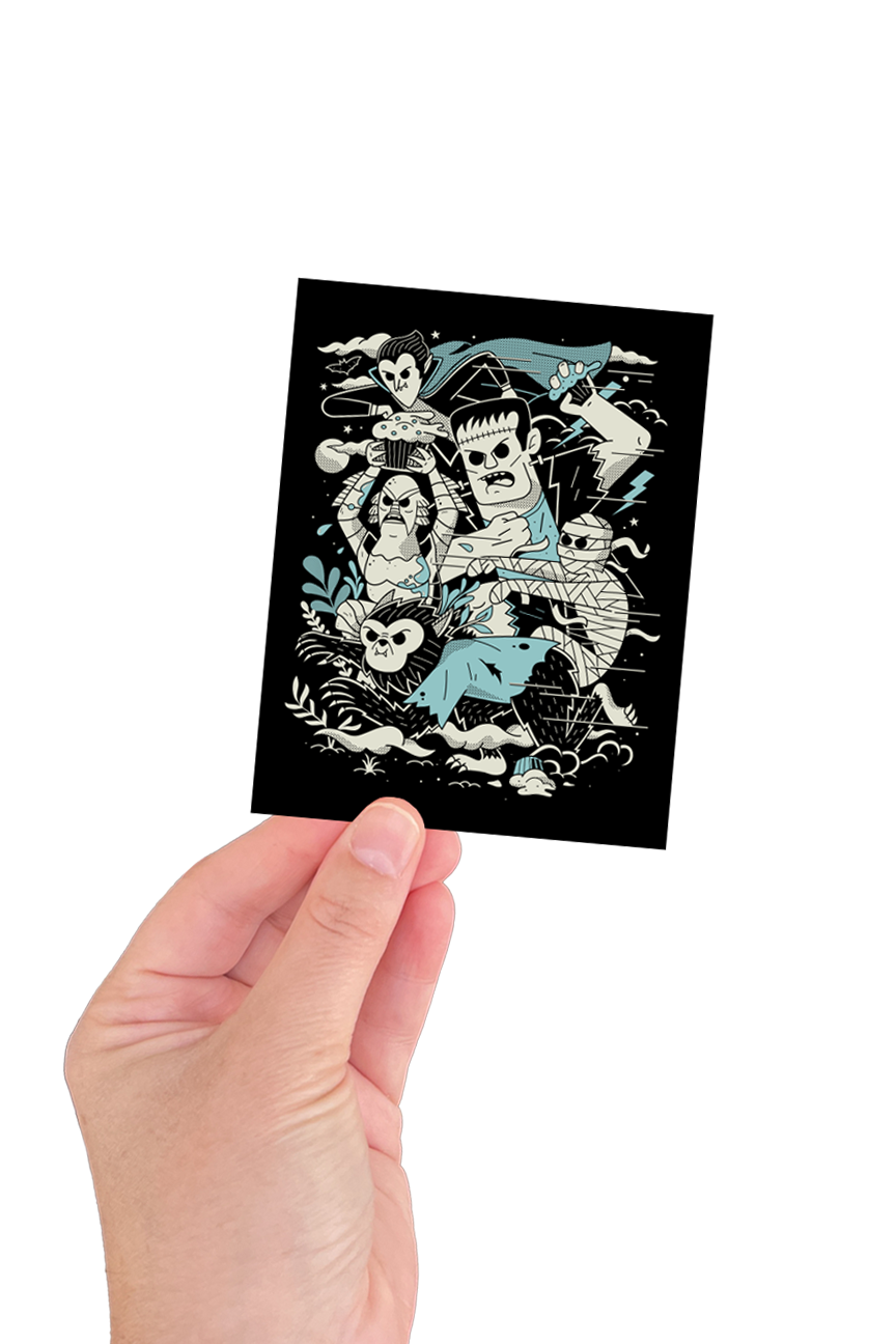 6 STICKER BUNDLE - Food Frights