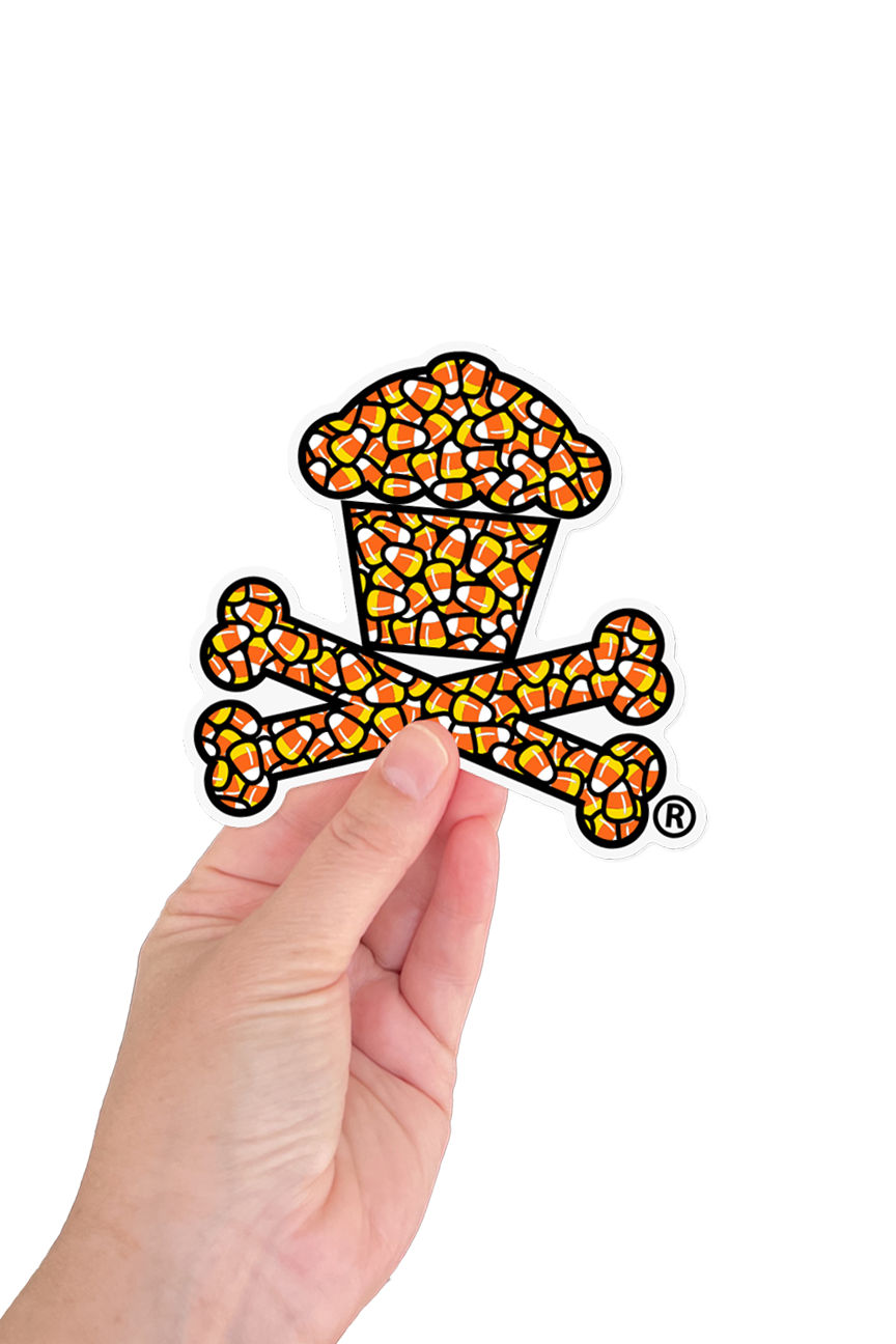 6 STICKER BUNDLE - Halloween Pattern Crossbones