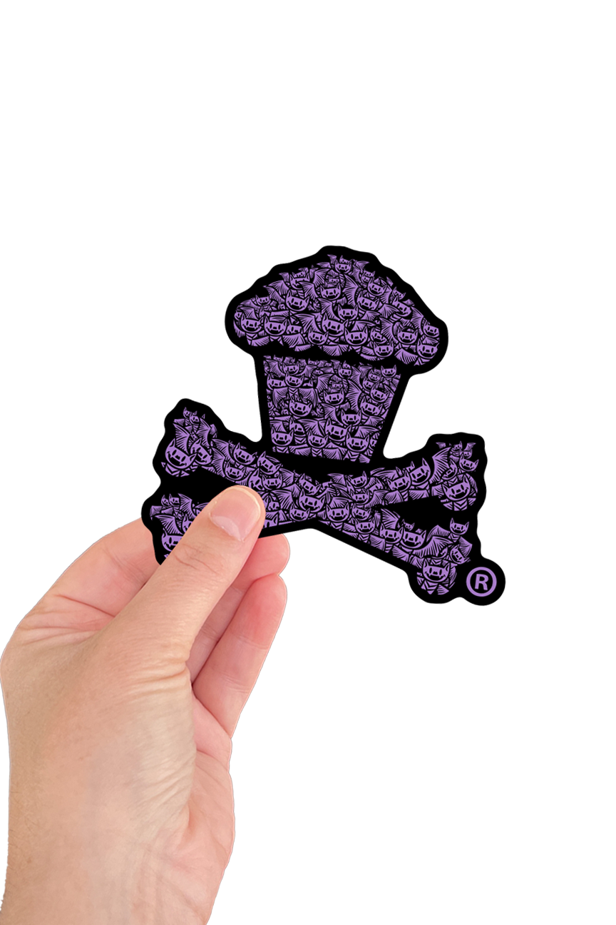 6 STICKER BUNDLE - Halloween Pattern Crossbones