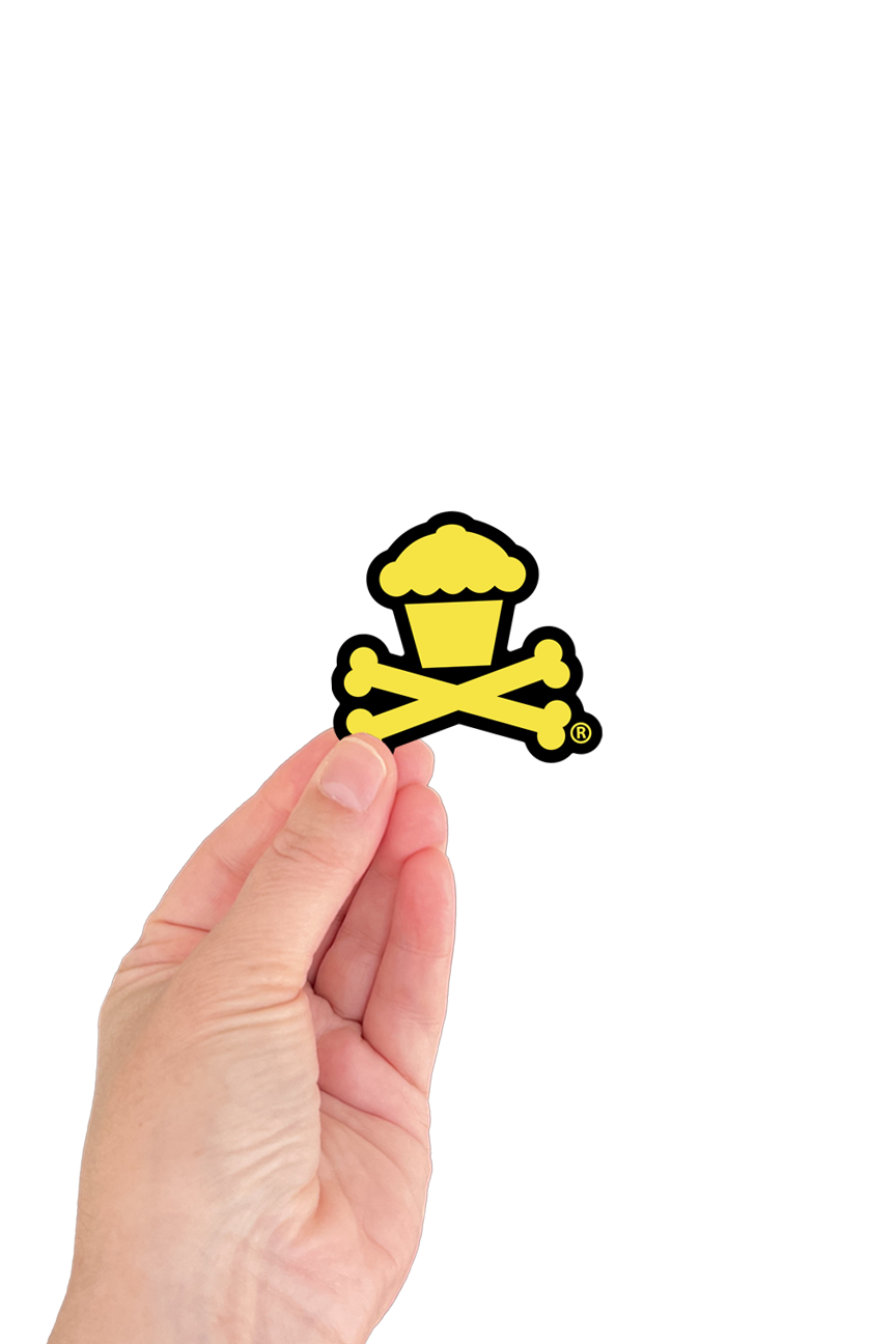 MINI STICKER - Crossbones Colorway (Yellow)
