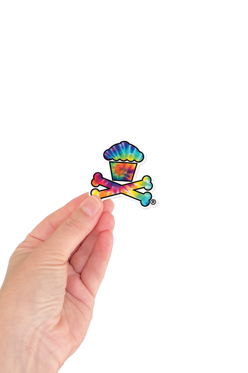 MINI STICKER - Tie Dye Crossbones