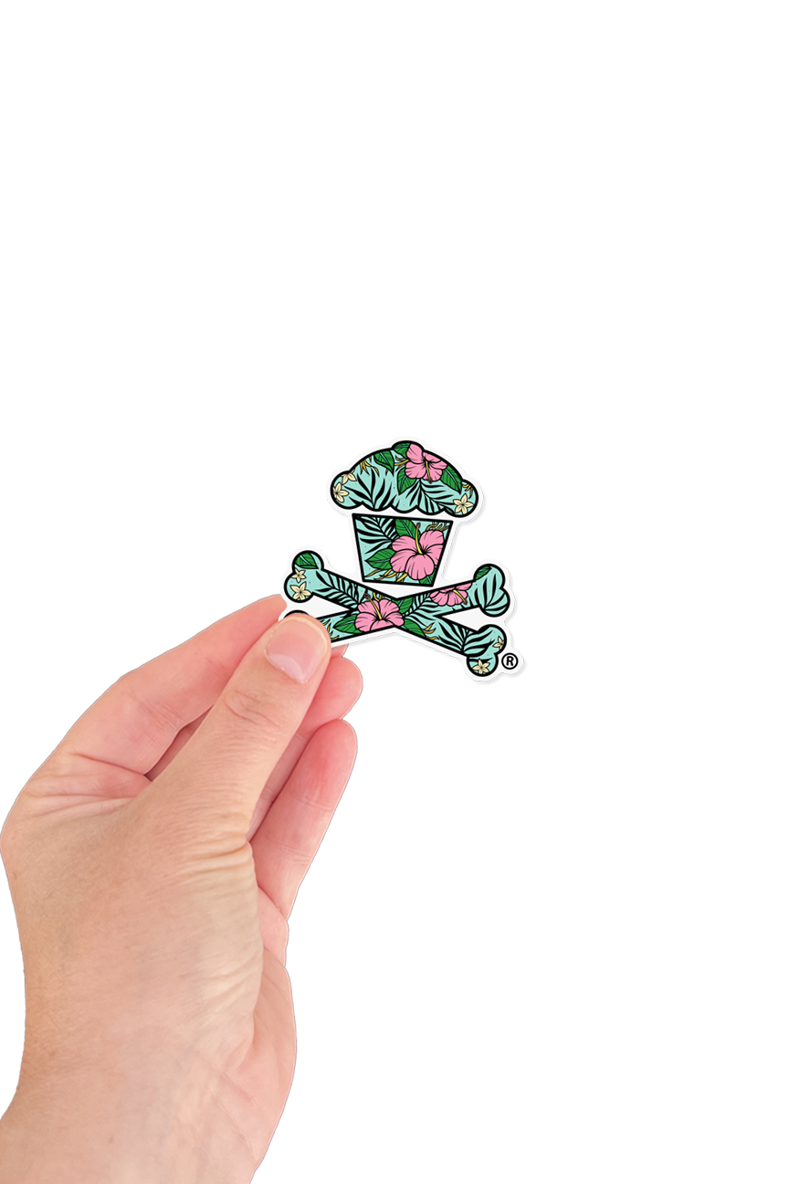 MINI STICKER - Tropical Crossbones