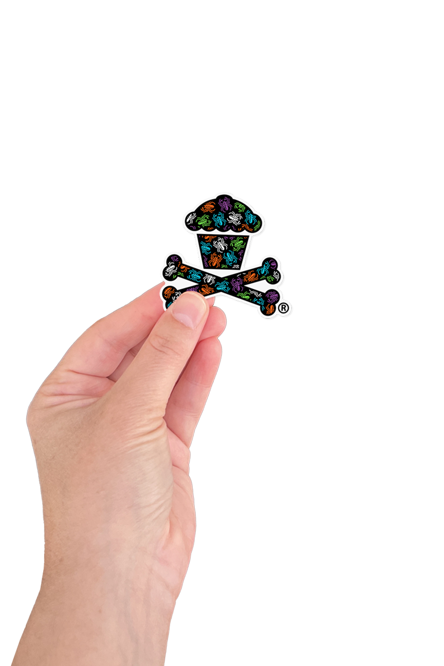 6 MINI STICKER BUNDLE - Halloween Pattern Crossbones