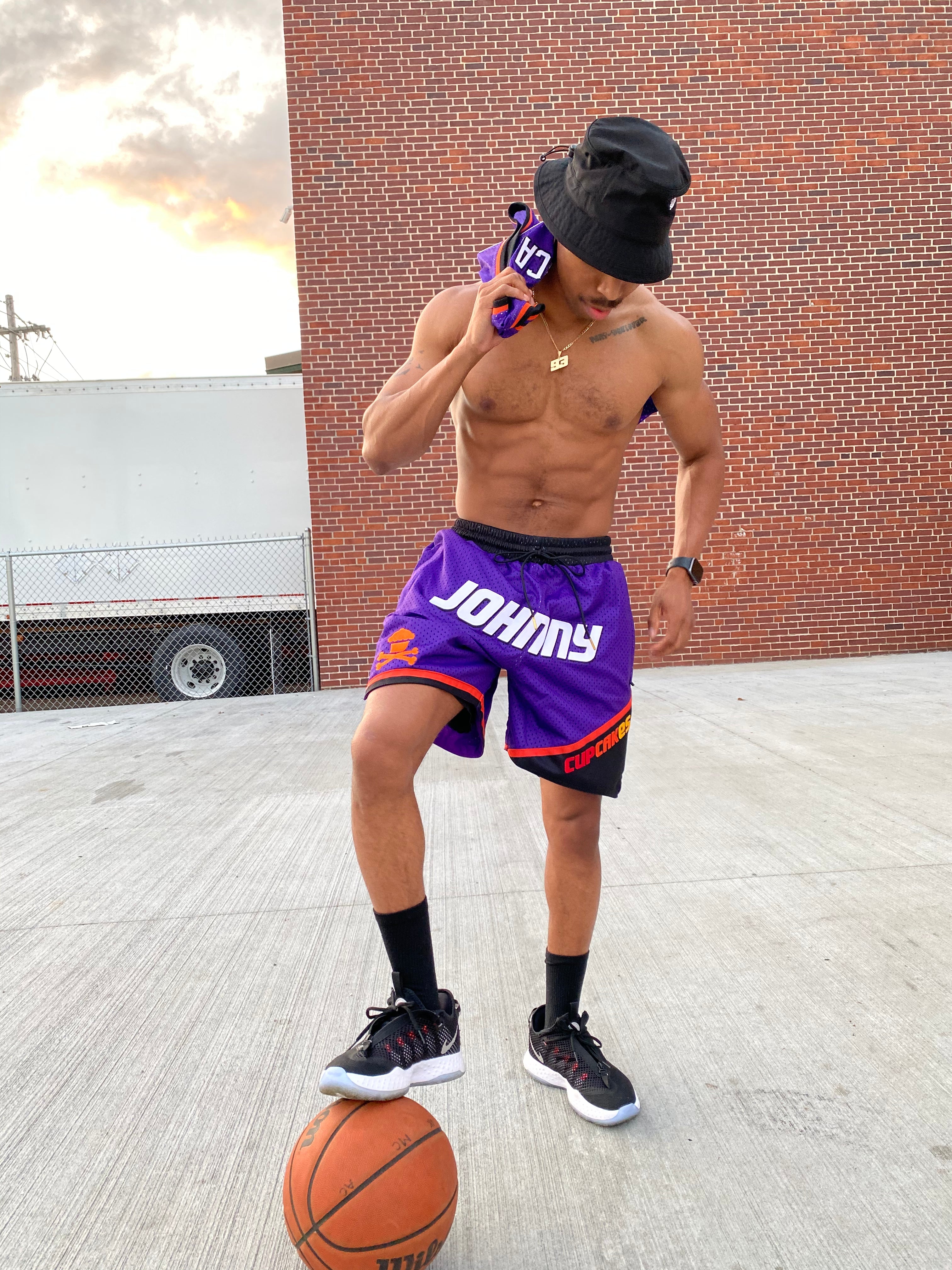 JC Vault - Adult XL - Phoenix Crumbs Basketball Shorts (Purple)