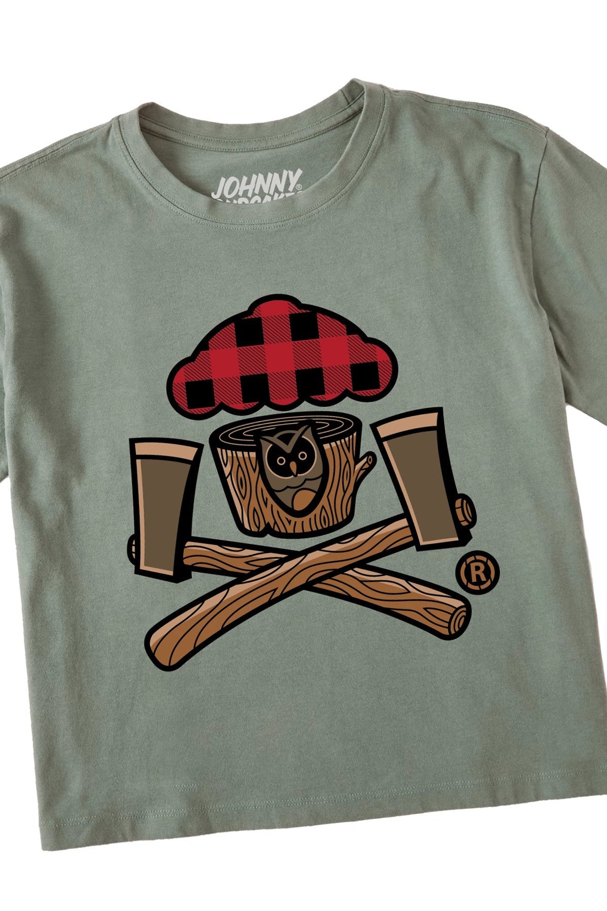 Women's Boxy Lumberjack Crossbones Short Sleeve Premium Tee