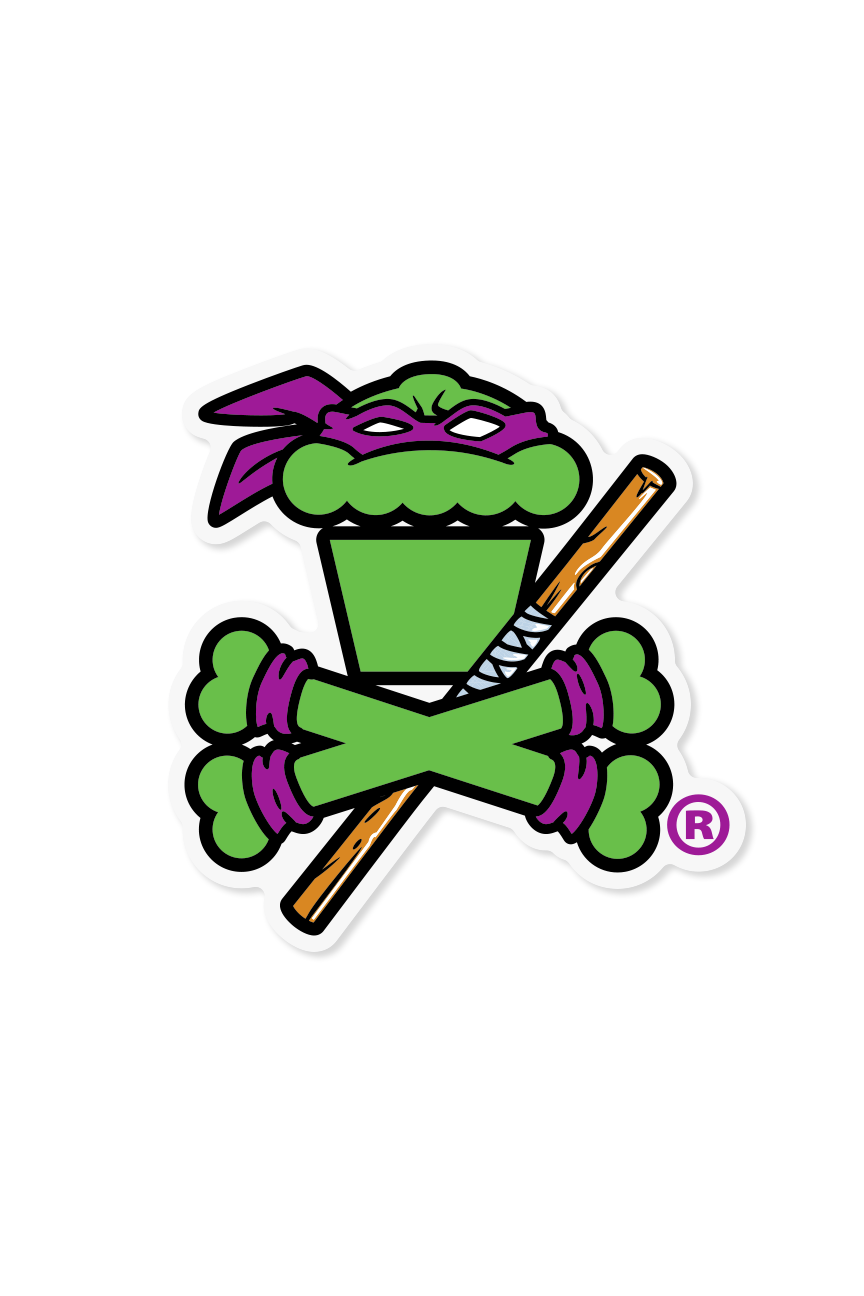 STICKER - Purple Bō Staff Crossbones