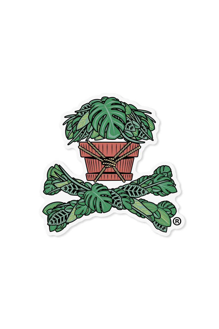 STICKER - Houseplant Crossbones