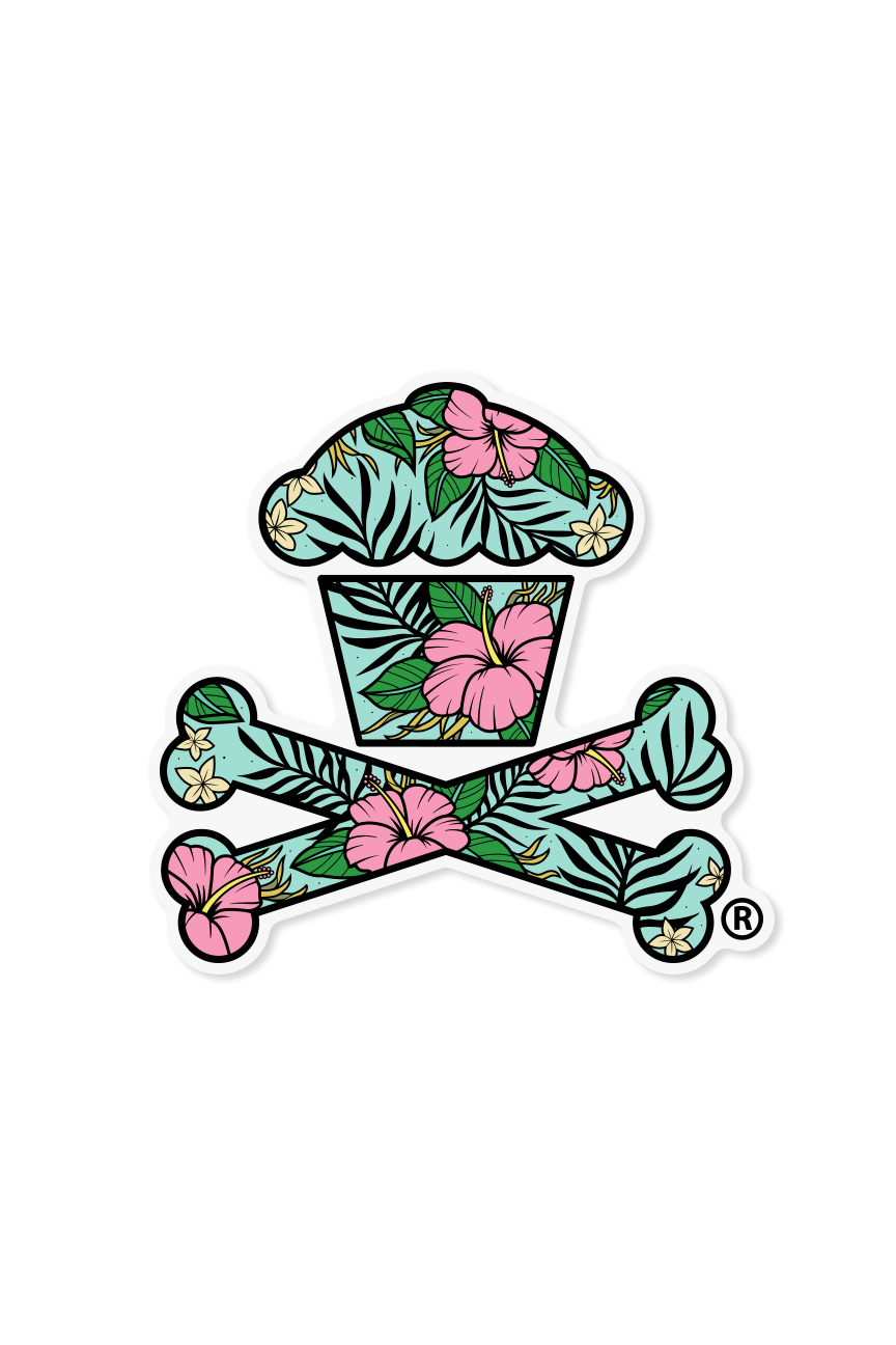 STICKER - Tropical Crossbones