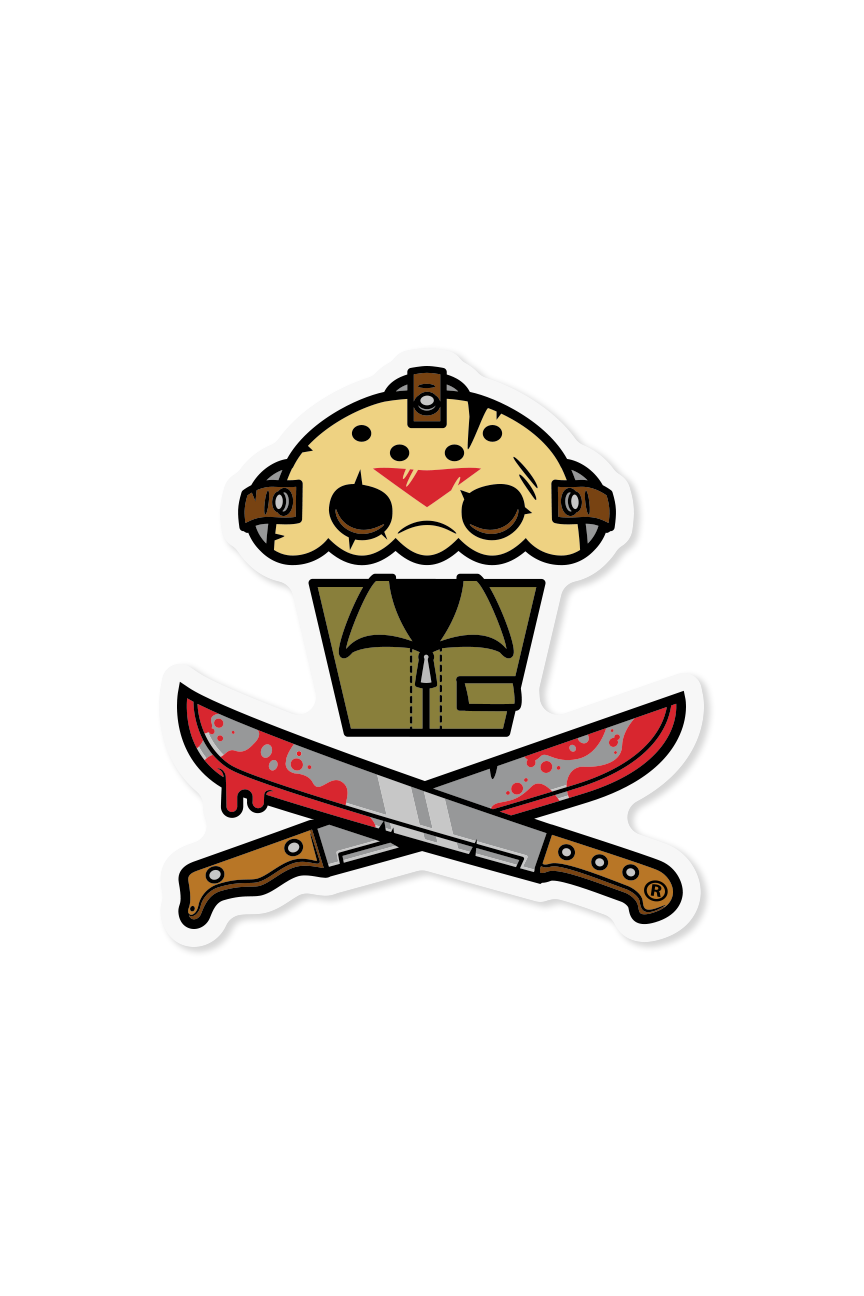 STICKER - Camp Crystal Bake Crossbones