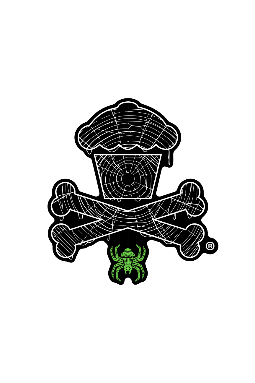 STICKER - Spiderweb Crossbones