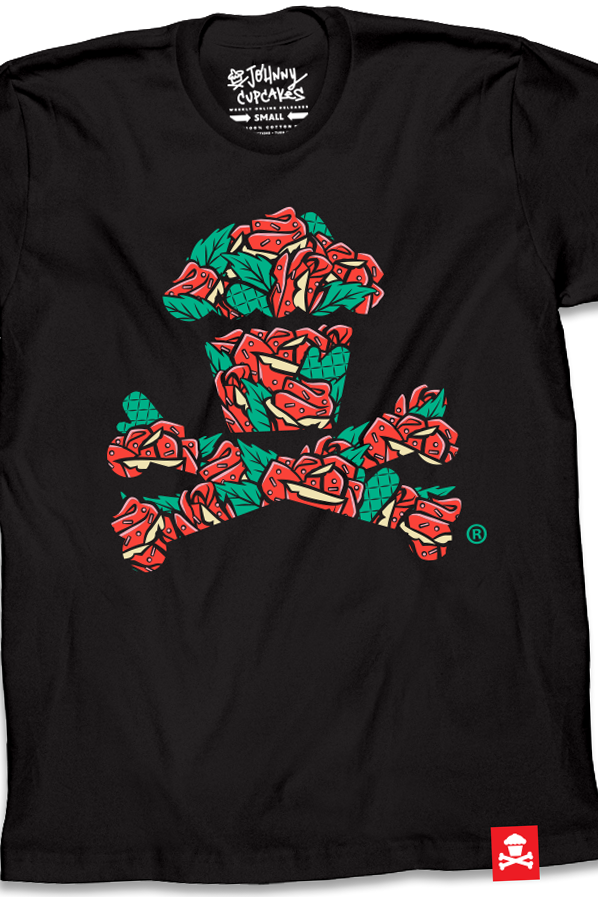 $10 Sale Tee - Red Rose Crossbones