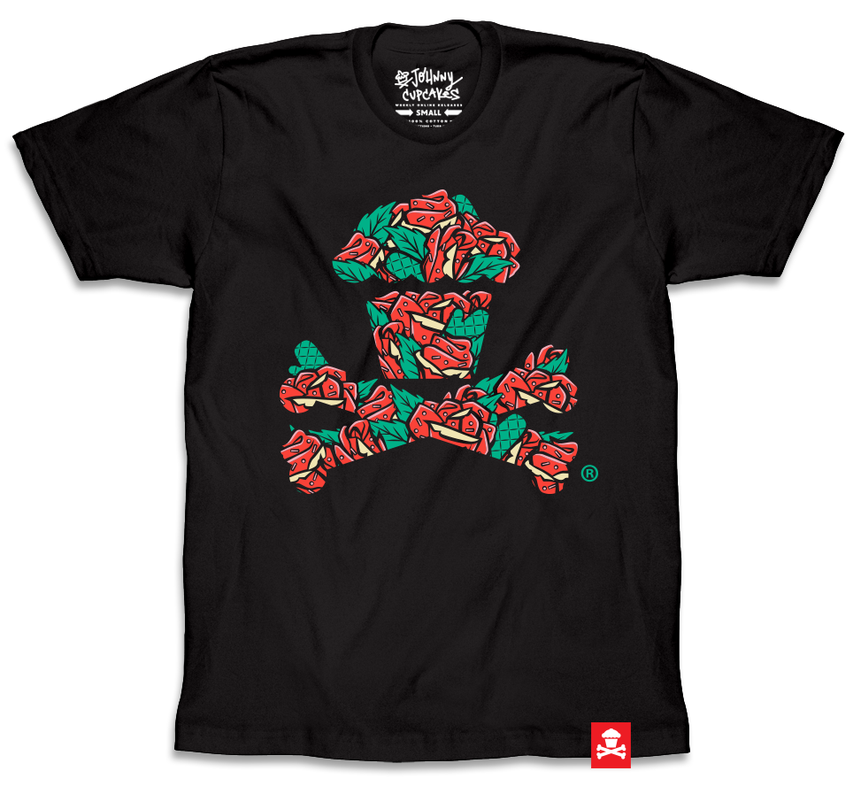 $10 Sale Tee - Red Rose Crossbones