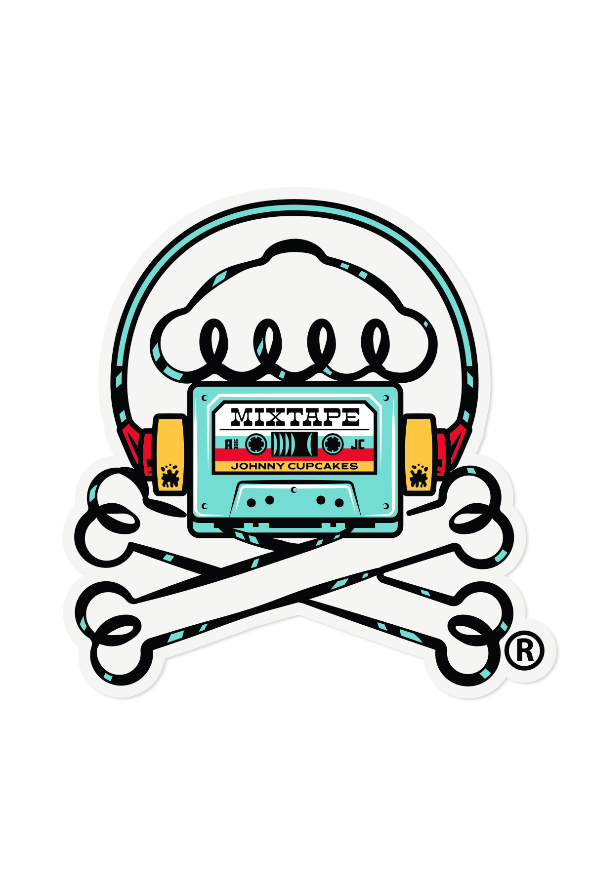 STICKER - Cassette Cakes Crossbones