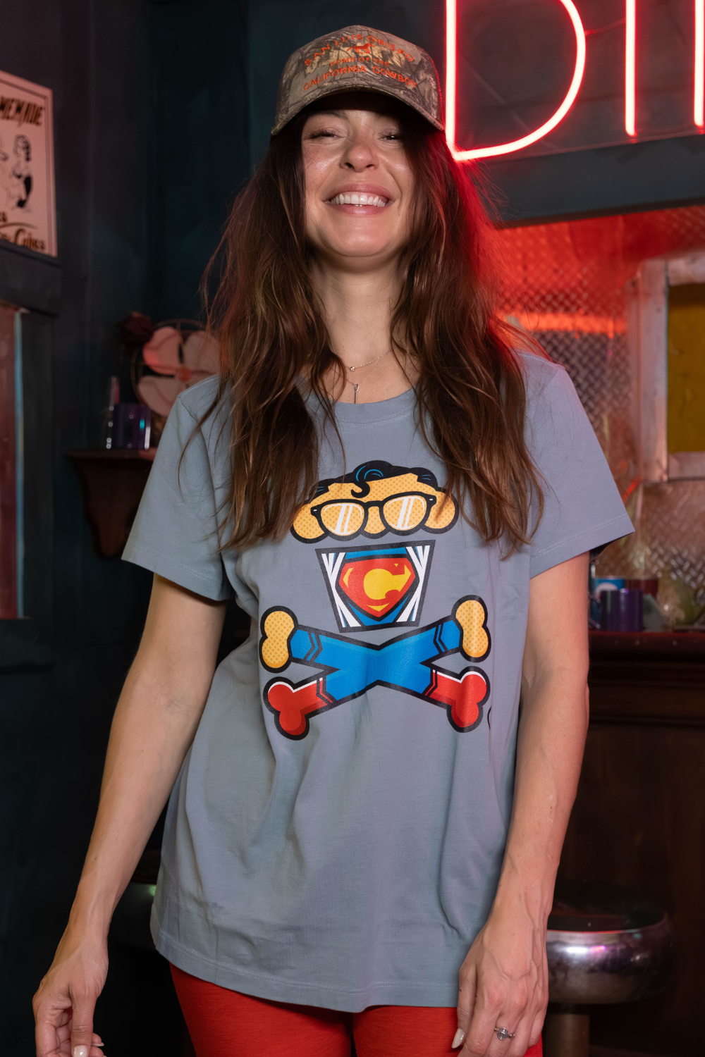 Womens Phonebooth Crossbones Short Sleeve Premium Tee