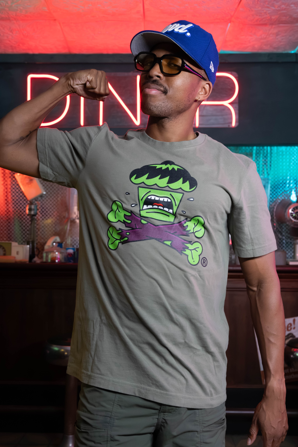 Men's Angry Crossbones Short Sleeve Premium Tee