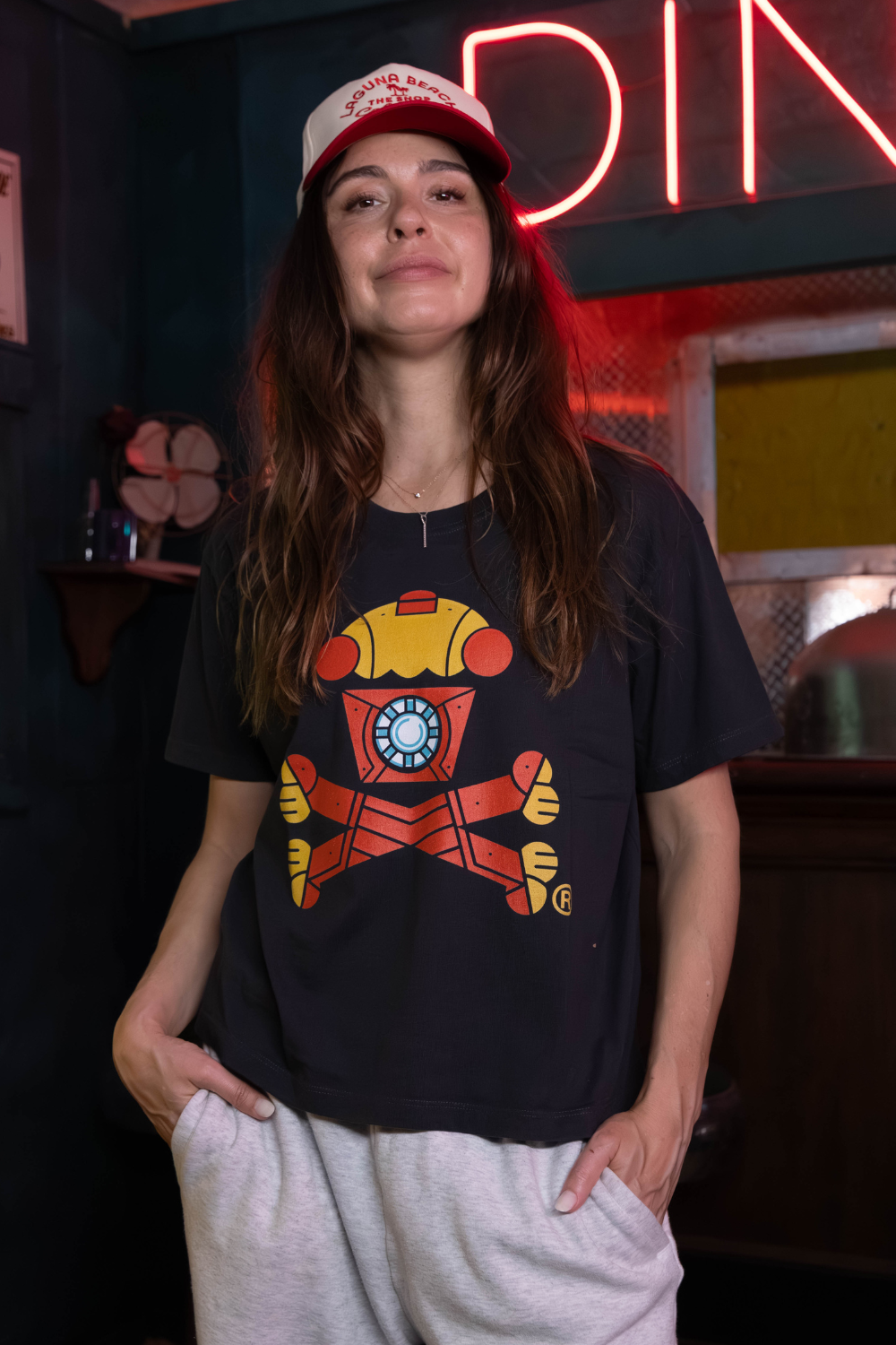 Women's Boxy Metal Crossbones Short Sleeve Premium Tee