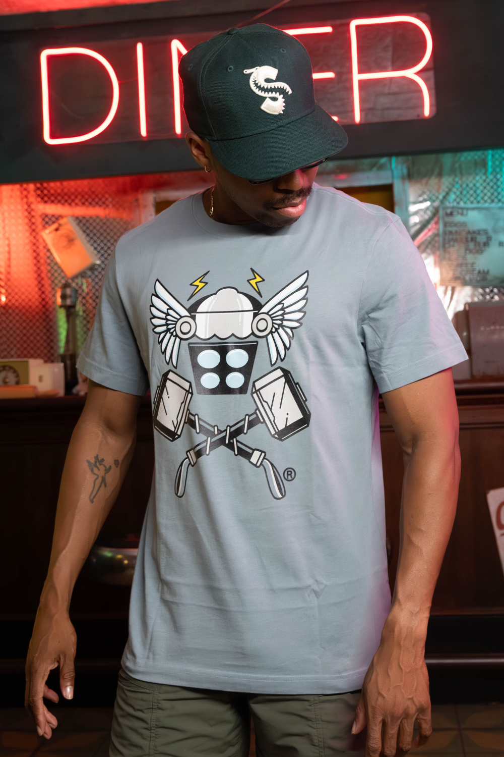 Men's Thunder Crossbones Short Sleeve Premium Tee