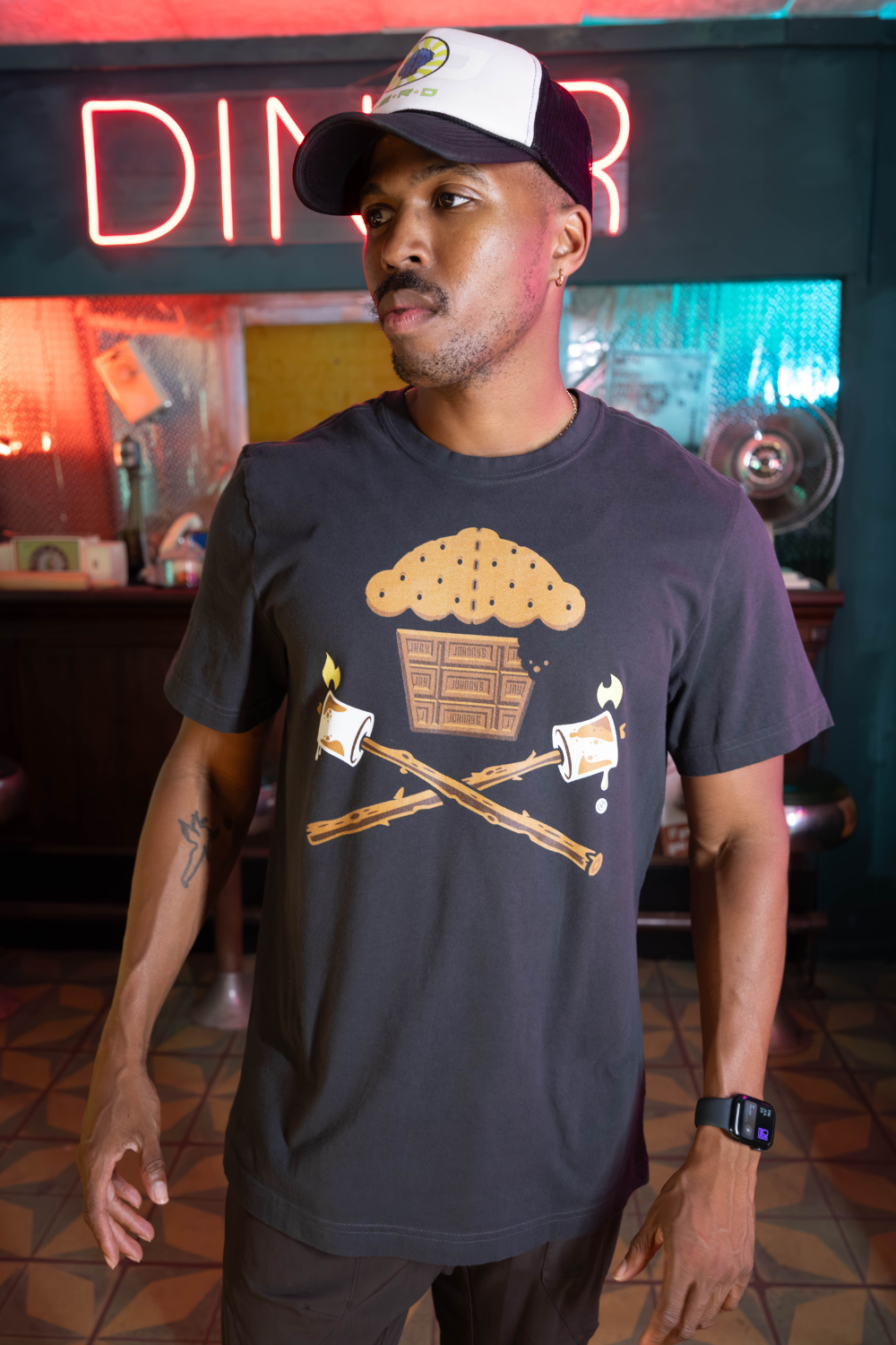 Men's S'Mores Crossbones Short Sleeve Premium Tee