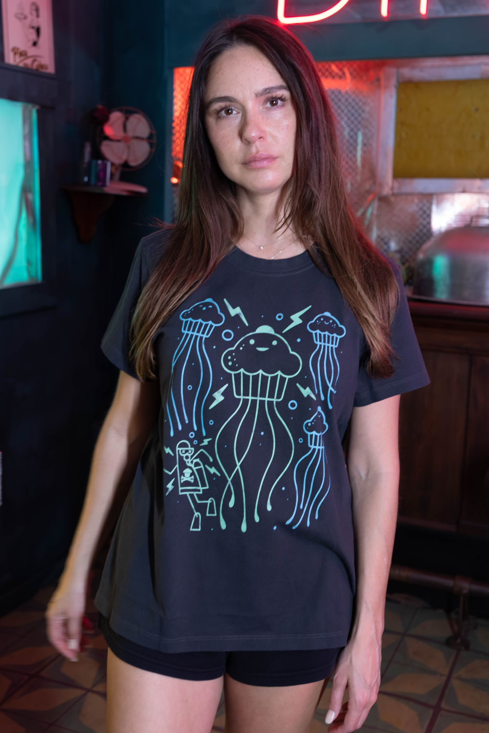 Womens Jellyfish Short Sleeve Premium Tee
