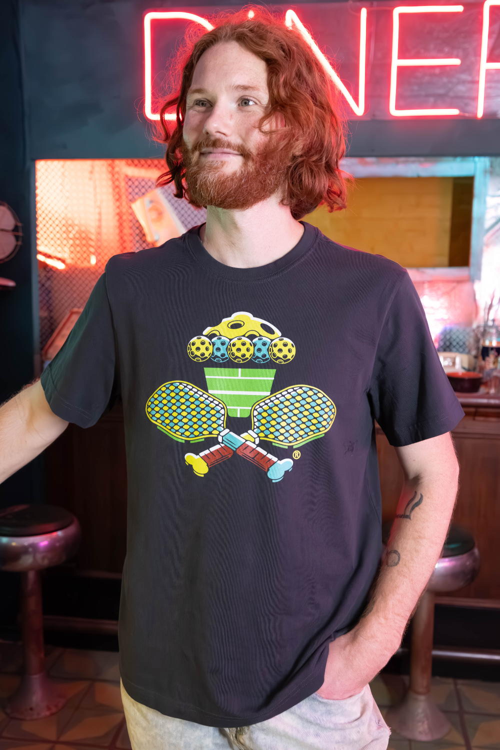 Men's Pickleball Crossbones Short Sleeve Premium Tee