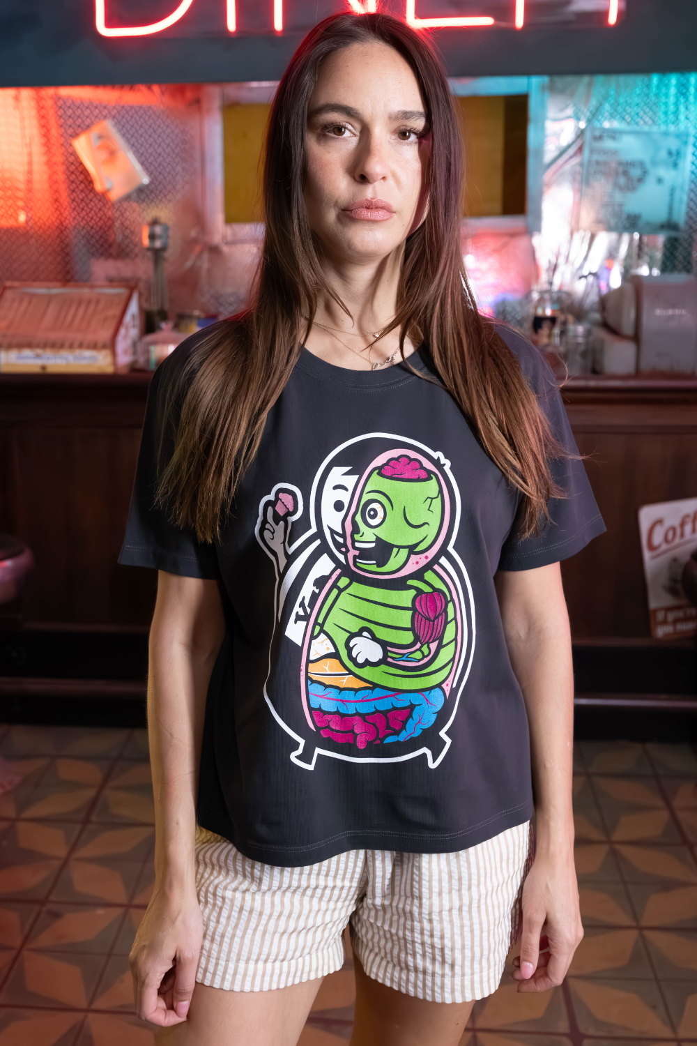 Women's Boxy Dissect Big Kid Short Sleeve Premium Tee