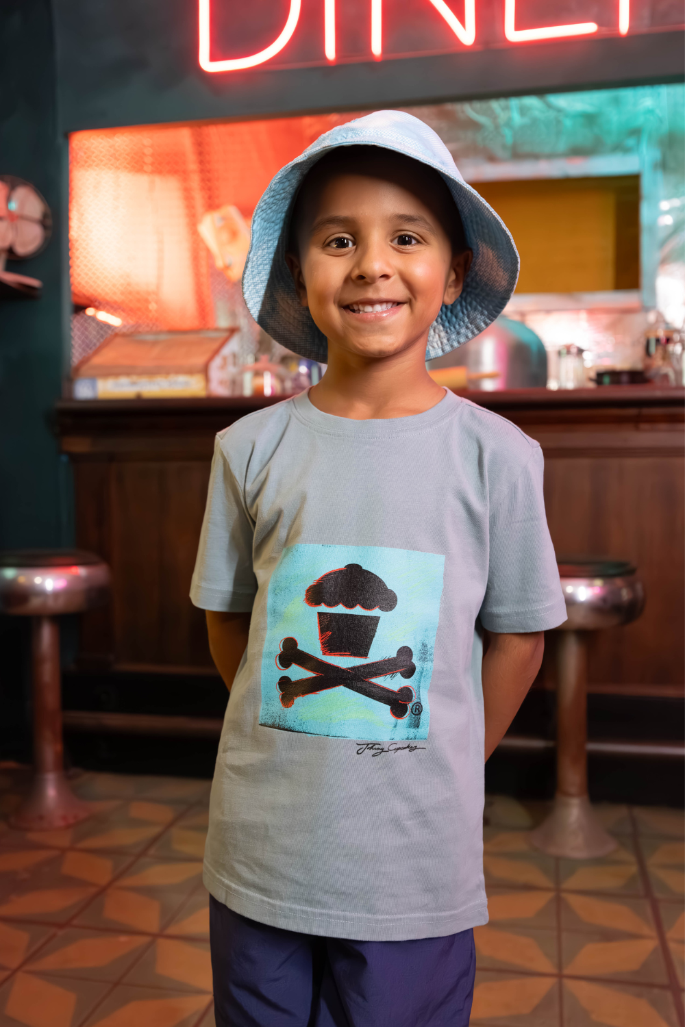 Kids Artsy Crossbones Short Sleeve Premium Tee