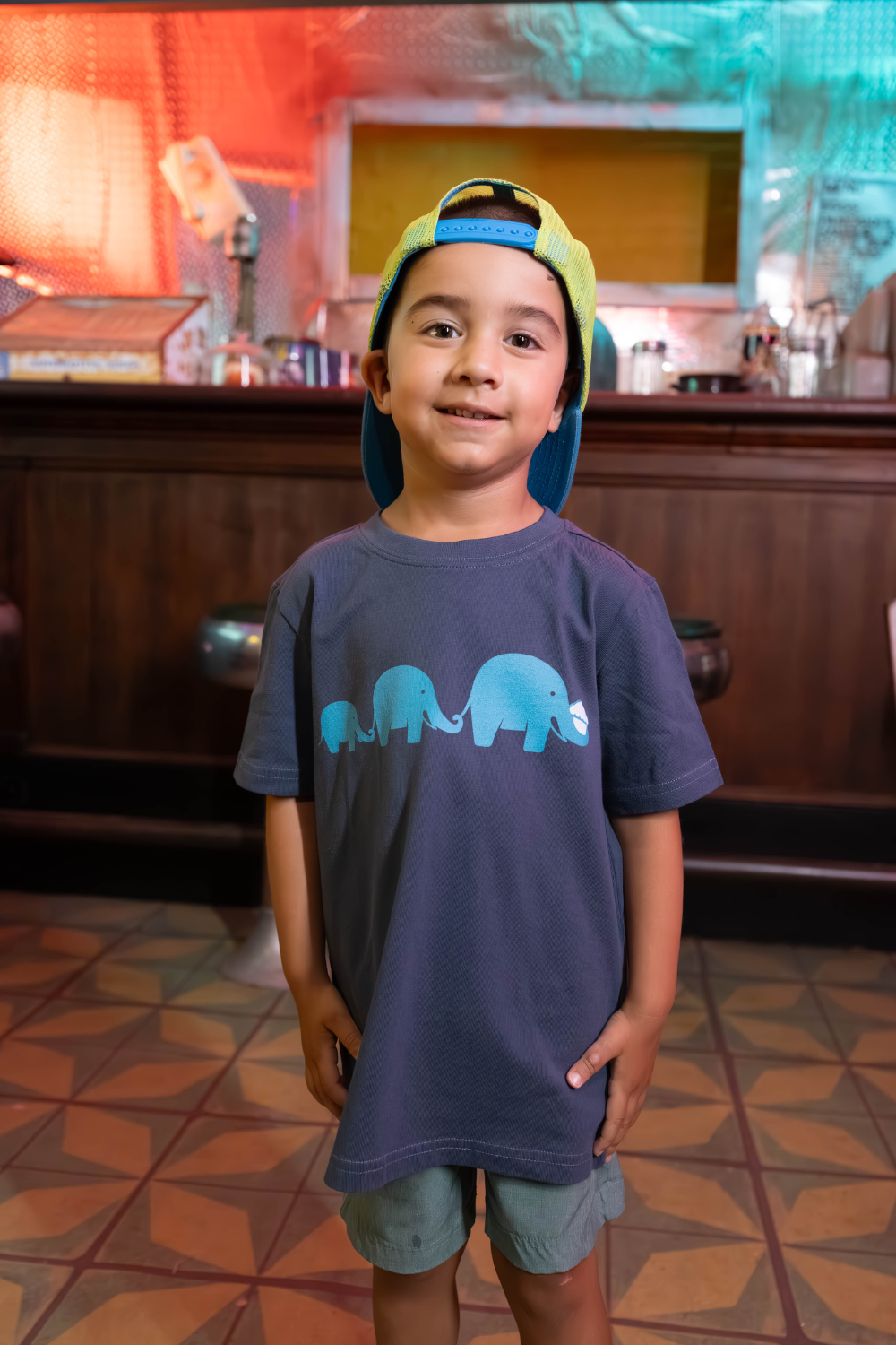 Kids Elephant Short Sleeve Premium Tee