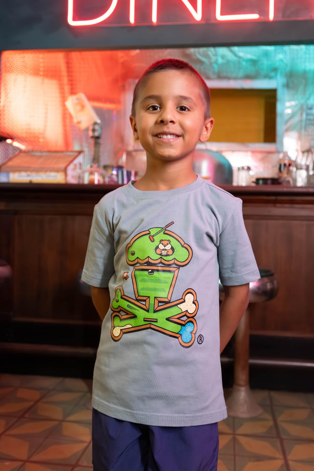 Kids Mini Golf Crossbones Short Sleeve Premium Tee