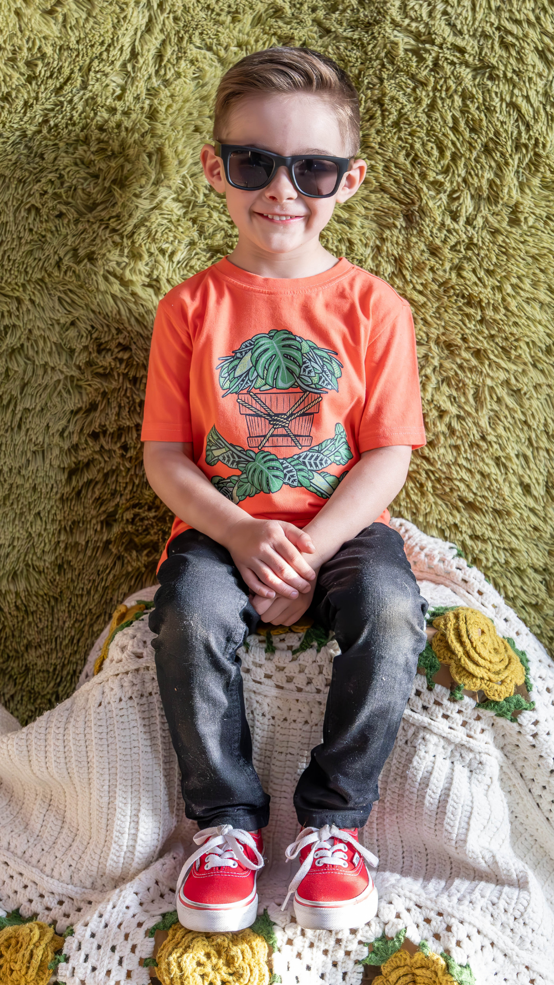 Kids Houseplant Crossbones Short Sleeve Premium Tee