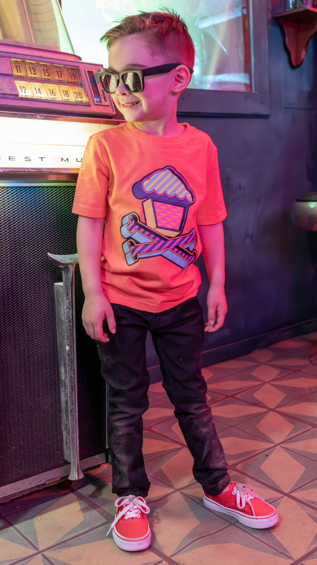 Kids Retro Crossbones Short Sleeve Premium Tee