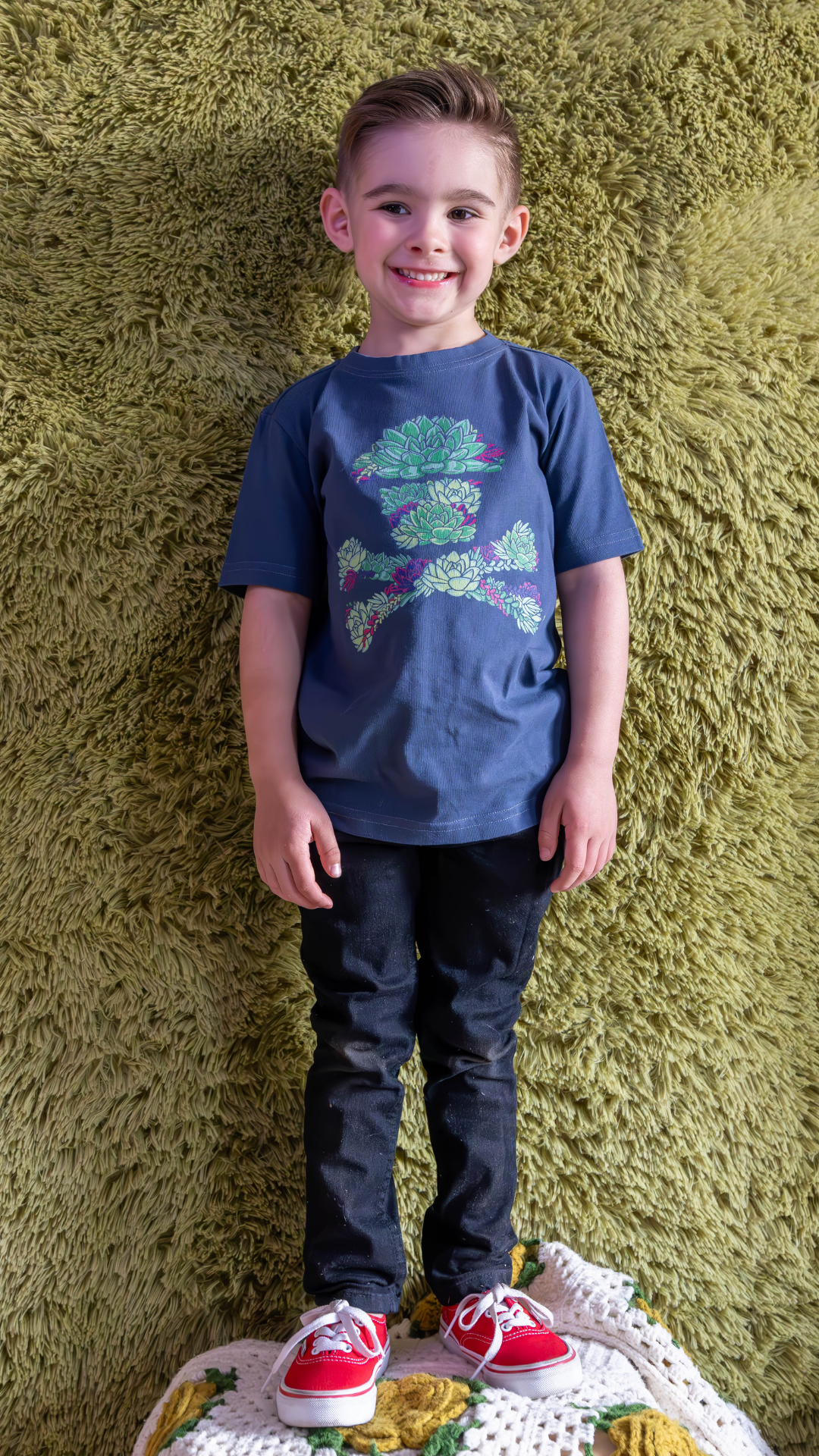 Kids Succulent Crossbones Short Sleeve Premium Tee