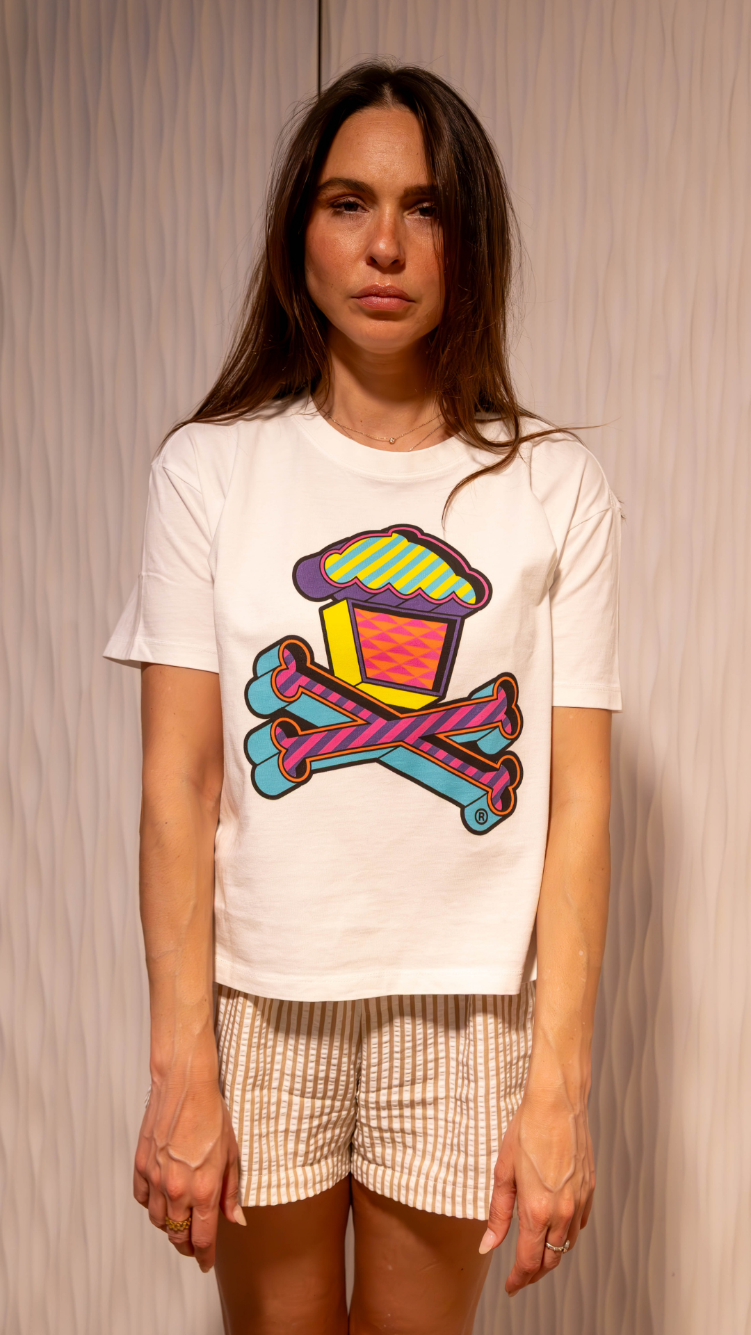 Women's Boxy Retro Crossbones Short Sleeve Premium Tee