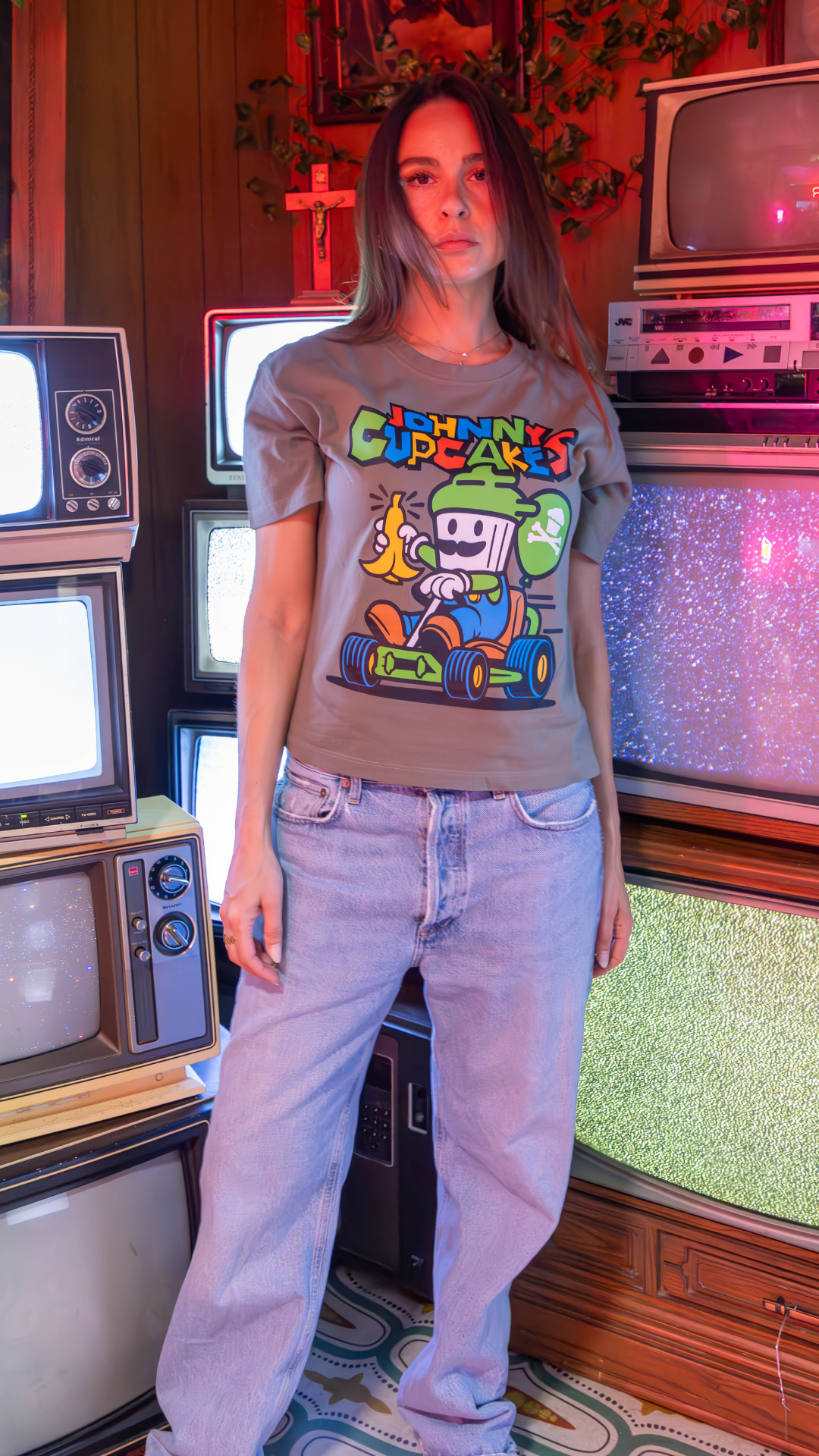 Women's Boxy Green Racing Plumber Short Sleeve Premium Tee