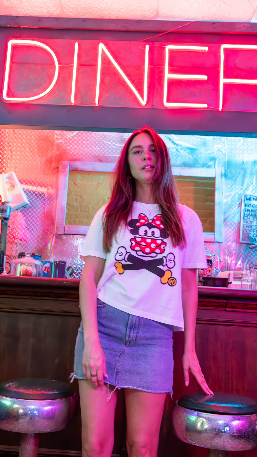 Women's Boxy Cinnamon-ie Mouse Crossbones Short Sleeve Premium Tee