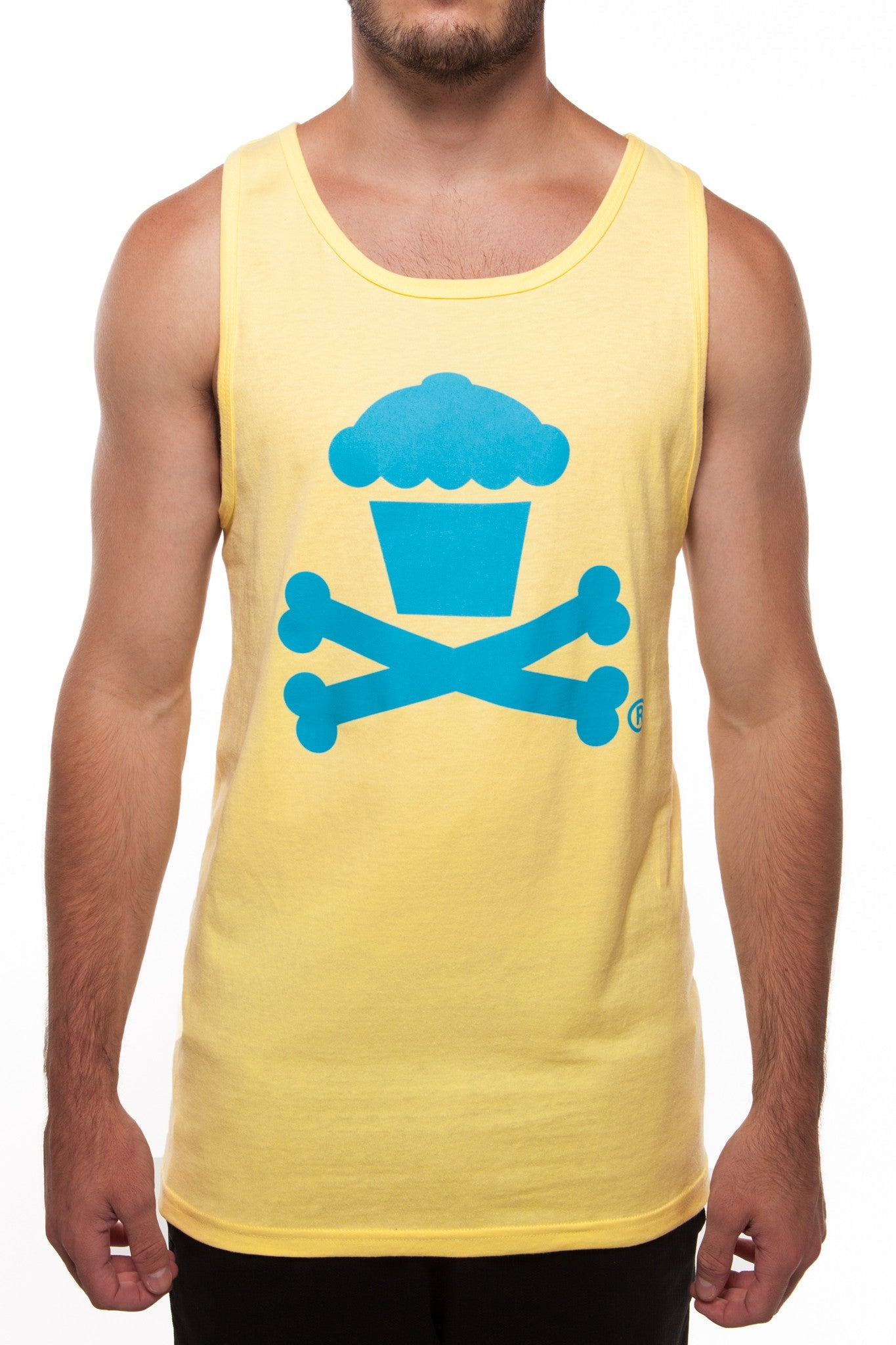 JC Vault - Adult Medium - Crossbones Tank (Yellow / Blue)
