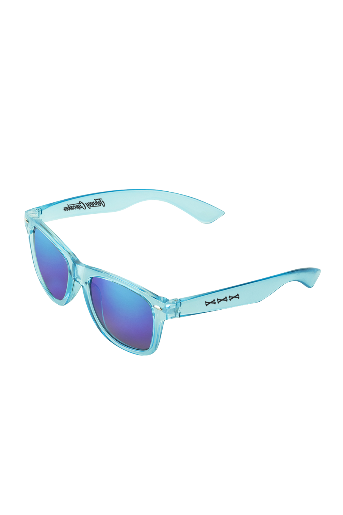 JC Script Mirrored Sunglasses - Blue