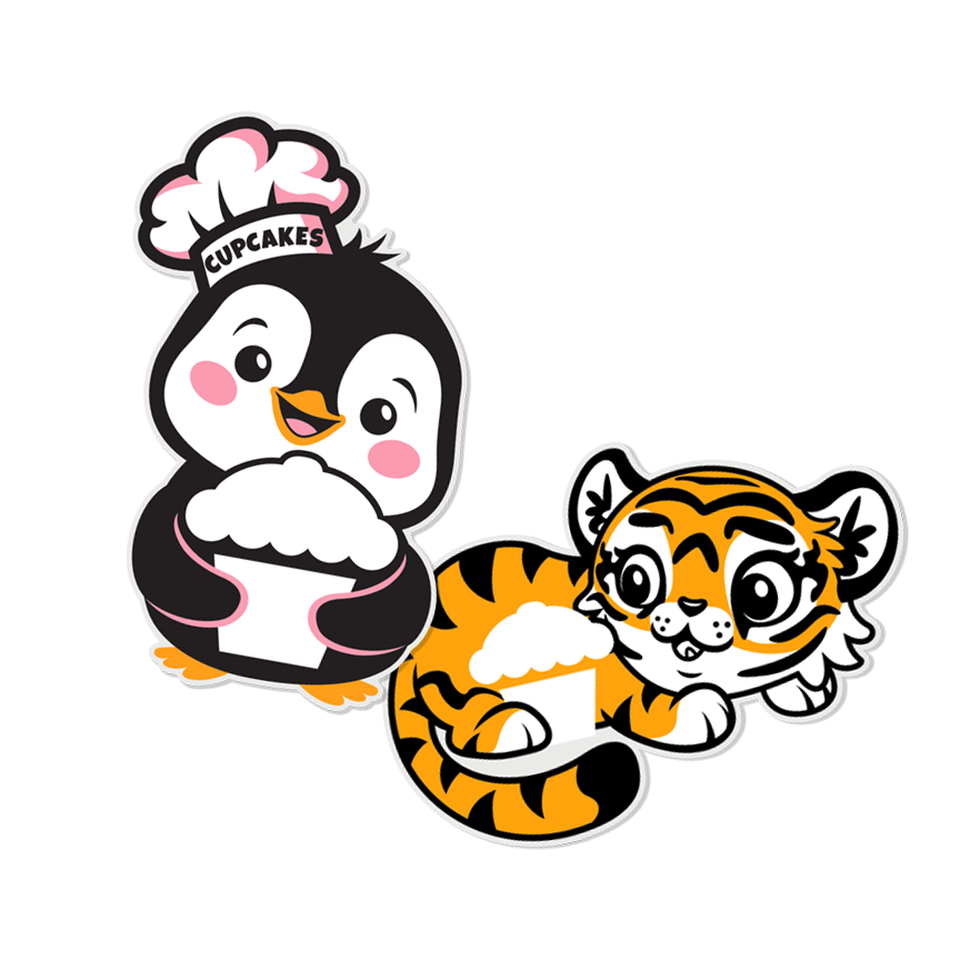 KIDS - Cute Animal Bundle Deal - 2 Kids Tees w/ Stickers