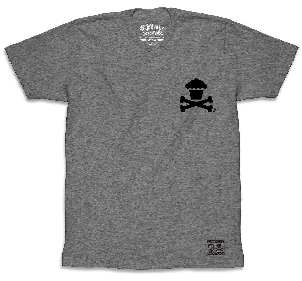 $10 Sale Tee - Basic Crossbones (Tri-blend Heather Grey)