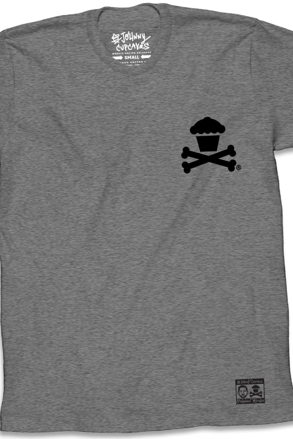 $10 Sale Tee - Basic Crossbones (Tri-blend Heather Grey)